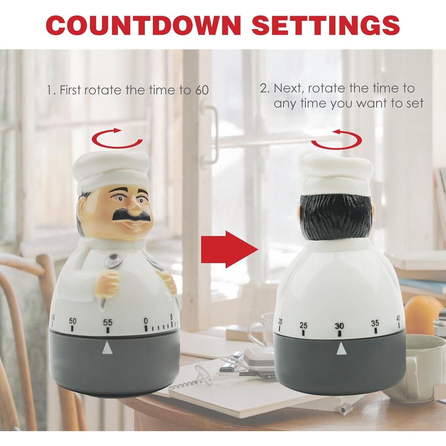 Temporizador Mecánico RileyFine WG012 de Cocina 60 Minutos