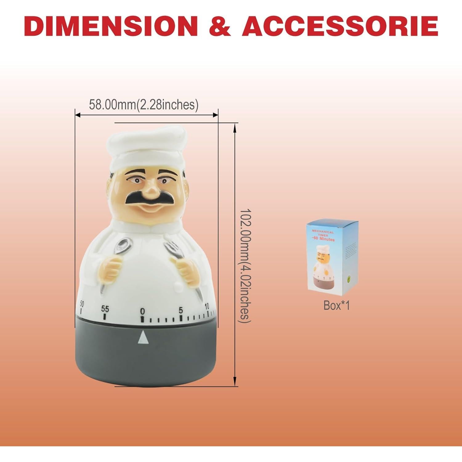 Temporizador Mecánico RileyFine WG012 de Cocina 60 Minutos