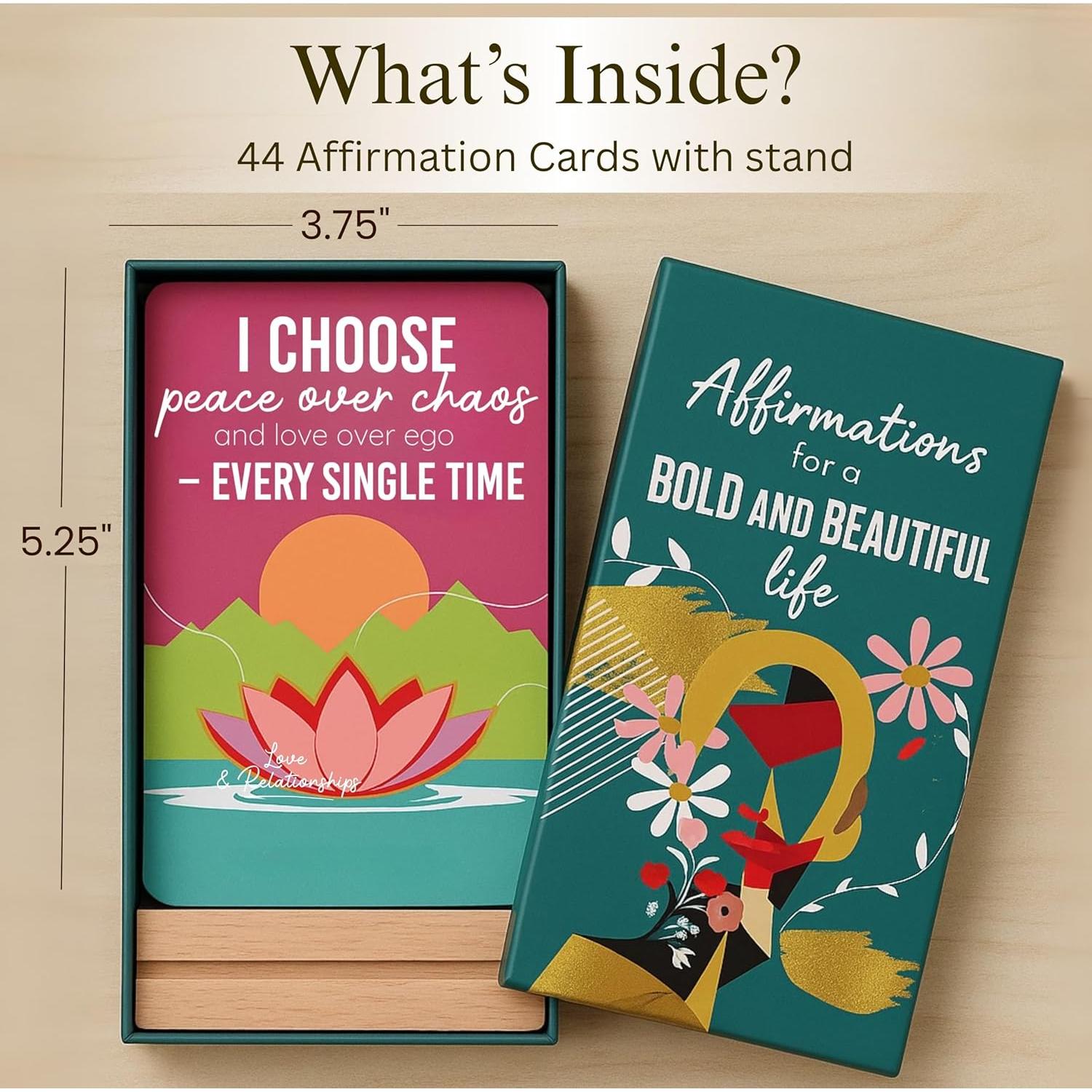 Tarjetas de Afirmación Enqli para Mujeres - 44 Citas de Empoderamiento