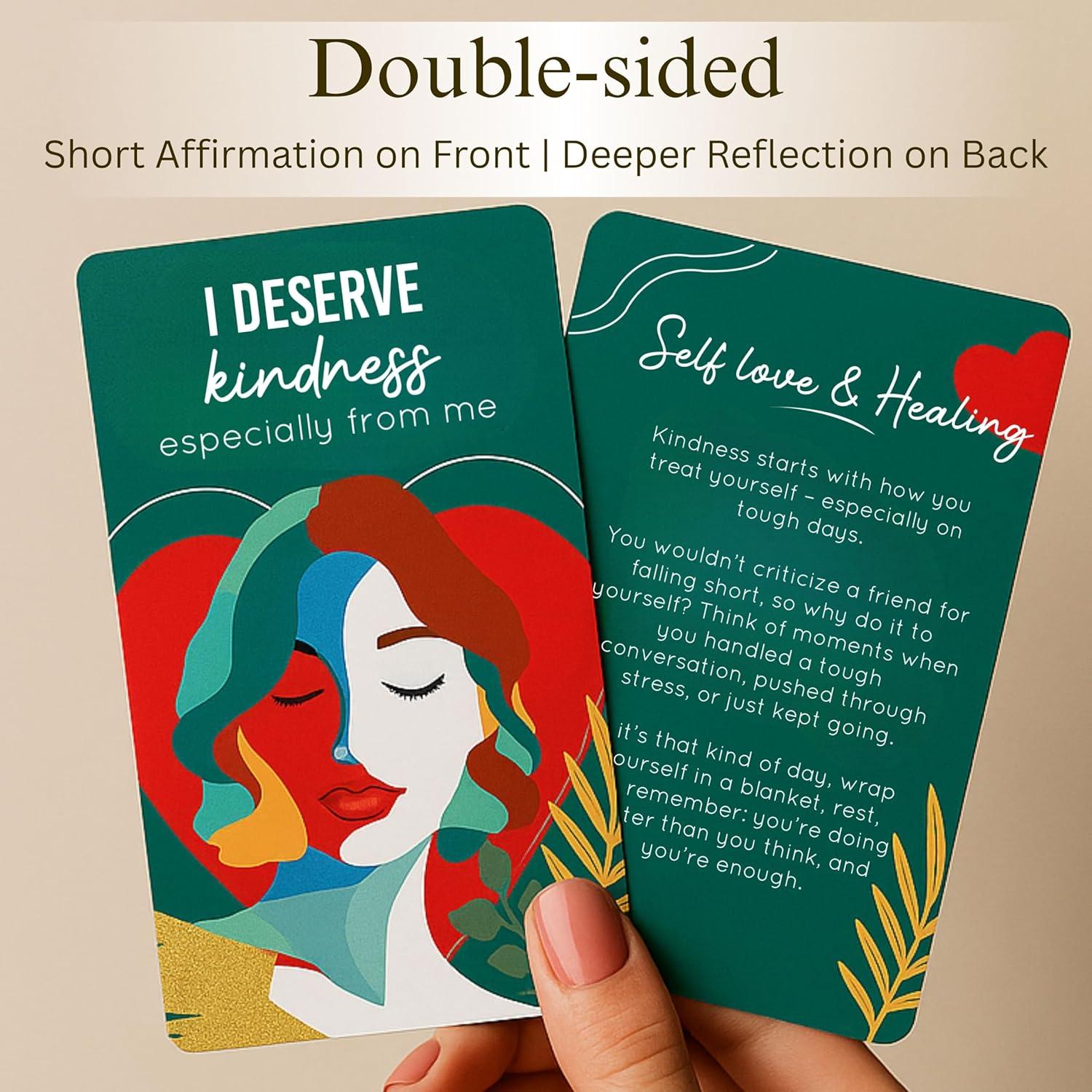 Tarjetas de Afirmación Enqli para Mujeres - 44 Citas de Empoderamiento