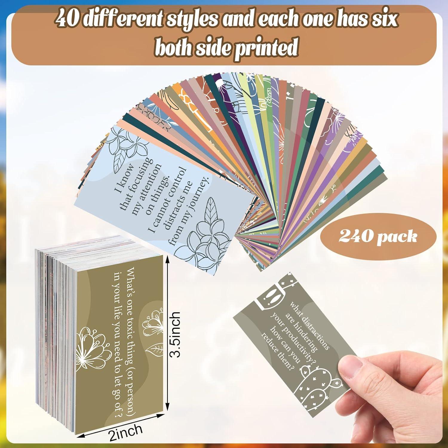 Tarjetas de Afirmación Positiva Panelee 240 Piezas Flor