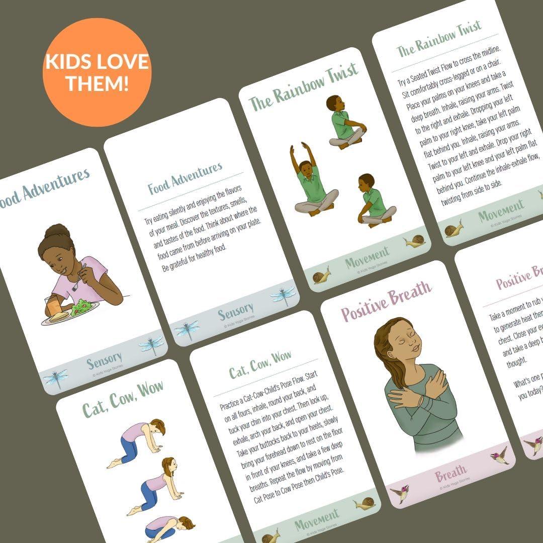 Tarjetas de Mindfulness para Niños - Historias de Yoga - 45 Ejercicios