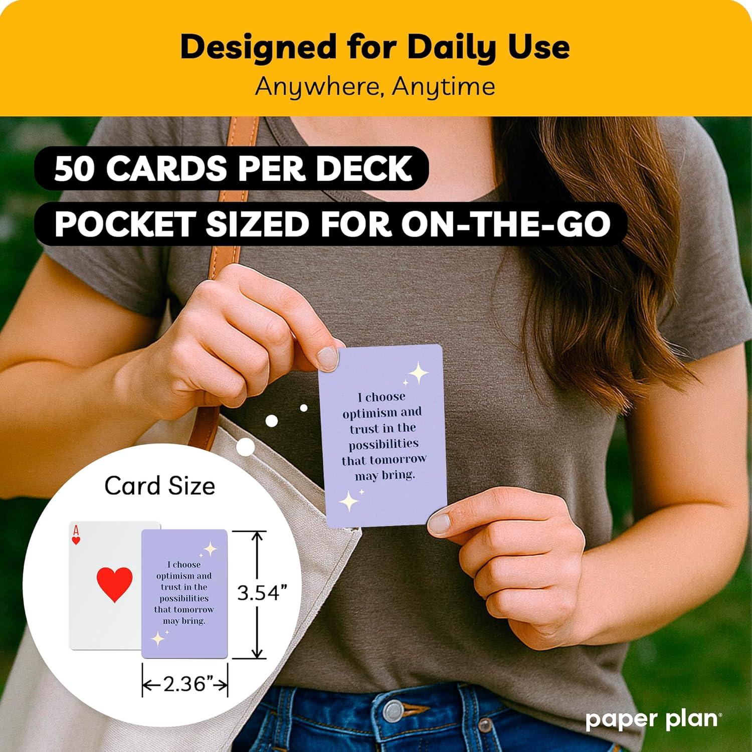 Tarjetas de Afirmación Papel Plan - 52 Tarjetas Inspiradoras