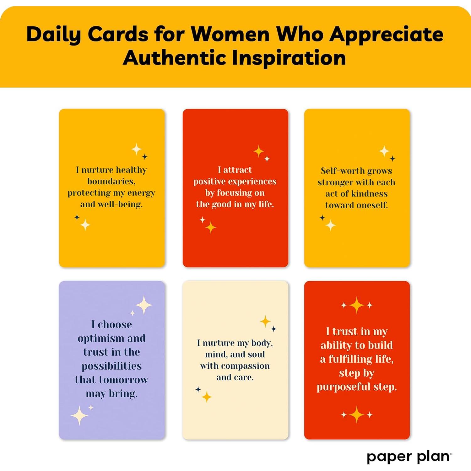 Tarjetas de Afirmación Papel Plan - 52 Tarjetas Inspiradoras