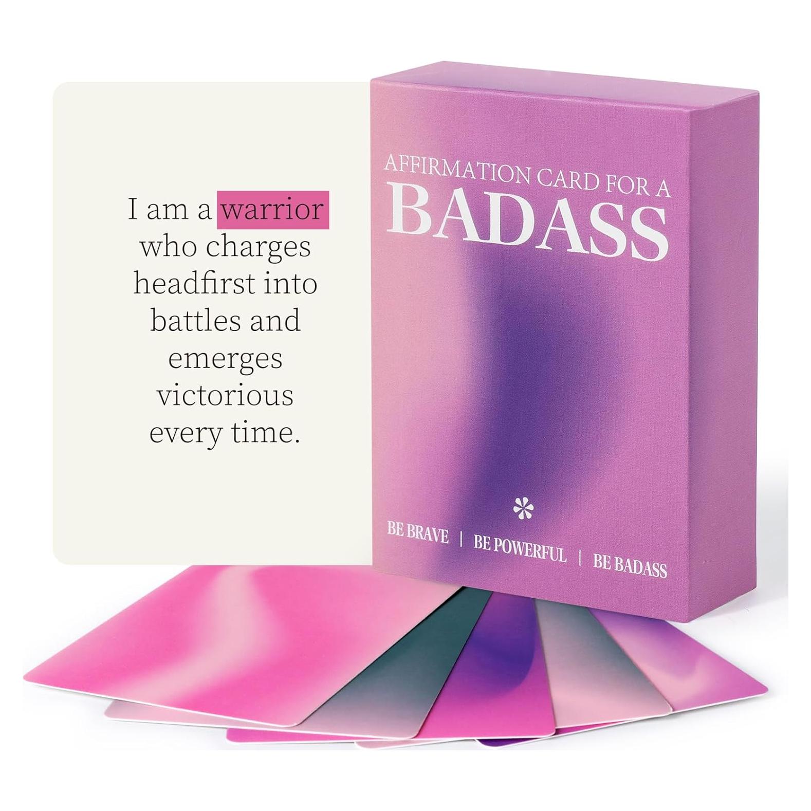 Tarjetas de Afirmación Badass Familavida - 60 Tarjetas Motivacionales