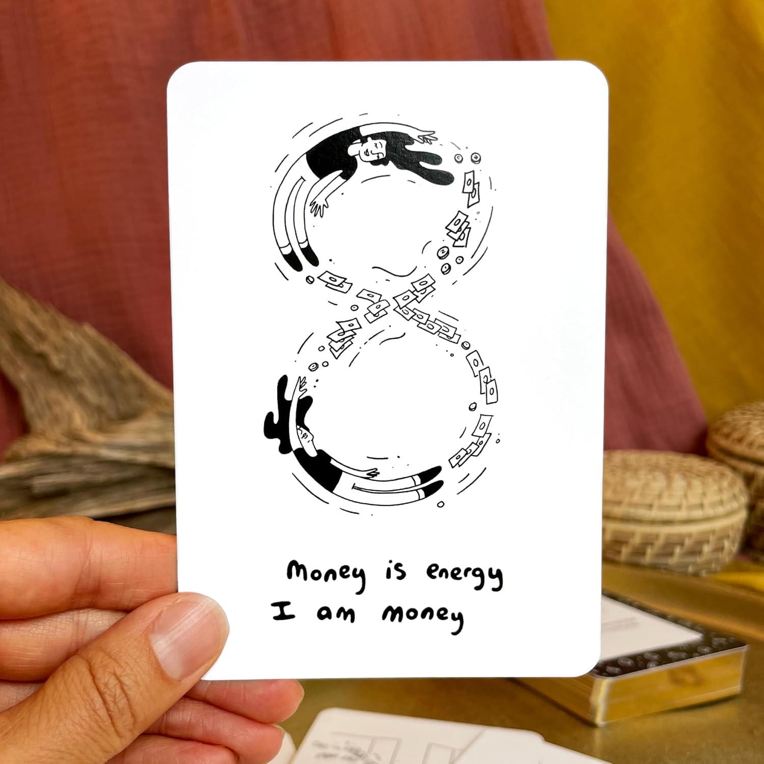 Cartas Oráculo de Dinero Epic Bones - Afirmaciones de Abundancia