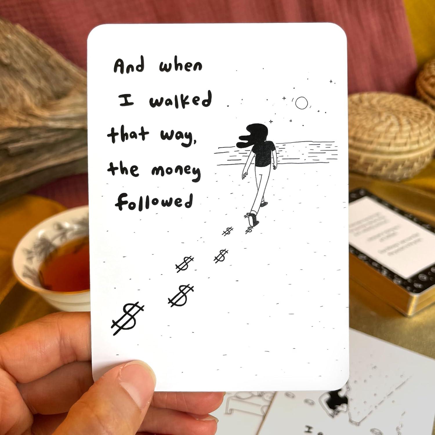 Cartas Oráculo de Dinero Epic Bones - Afirmaciones de Abundancia