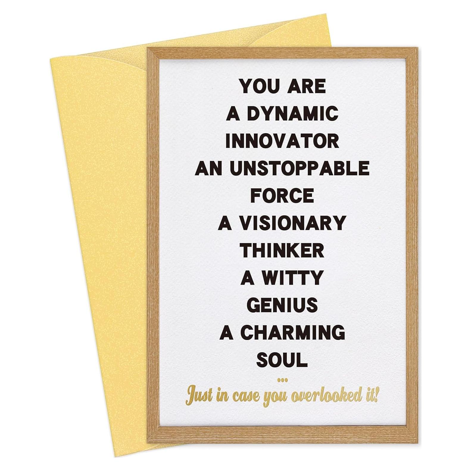 Tarjeta de Afirmaciones FLYAB 5.5x8" con Sobre Dorado