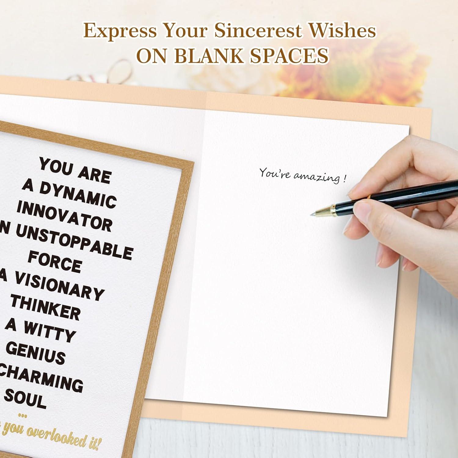 Tarjeta de Afirmaciones FLYAB 5.5x8" con Sobre Dorado