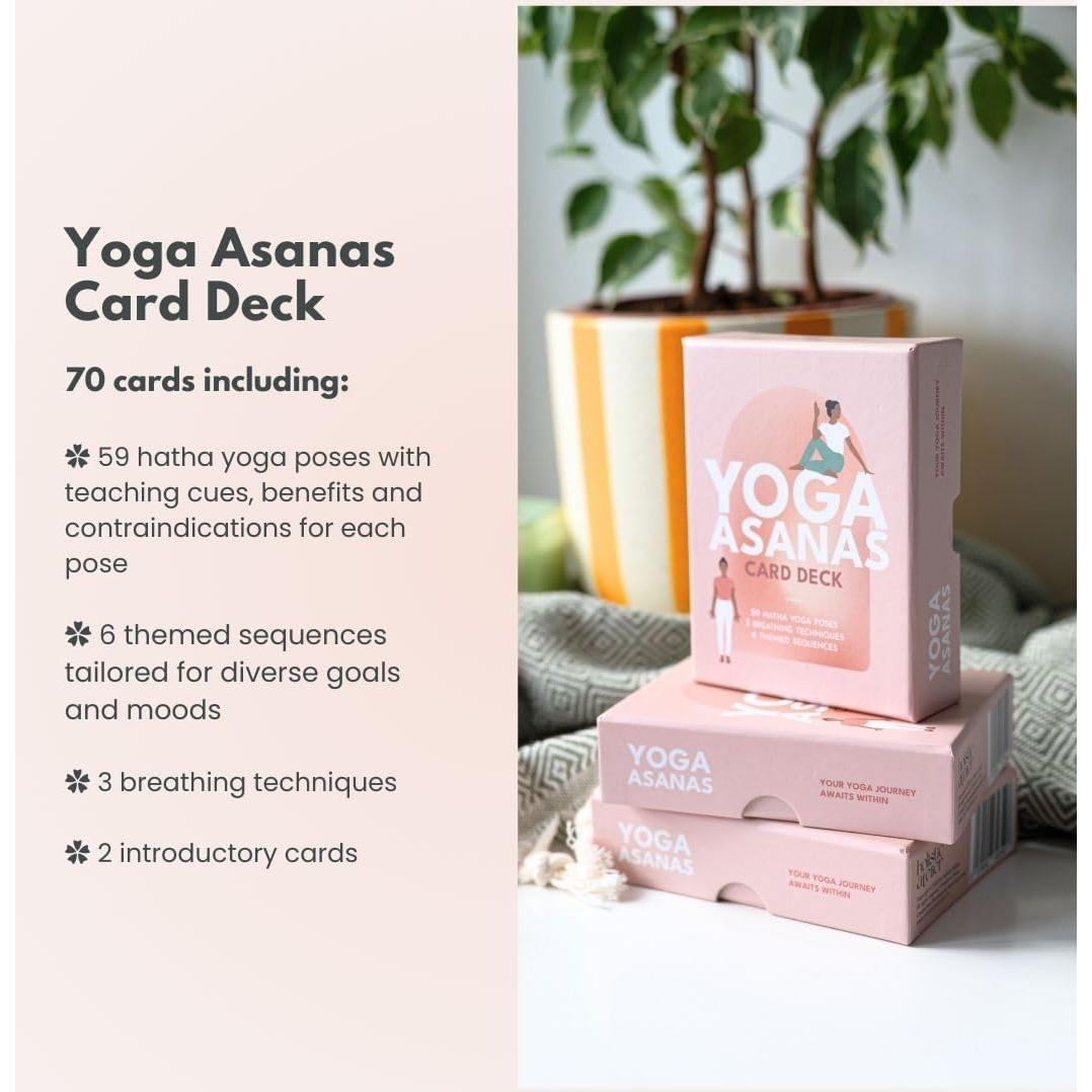 Baraja de Cartas de Asanas de Yoga Holistic Atelier - 70 Cartas Ilustradas