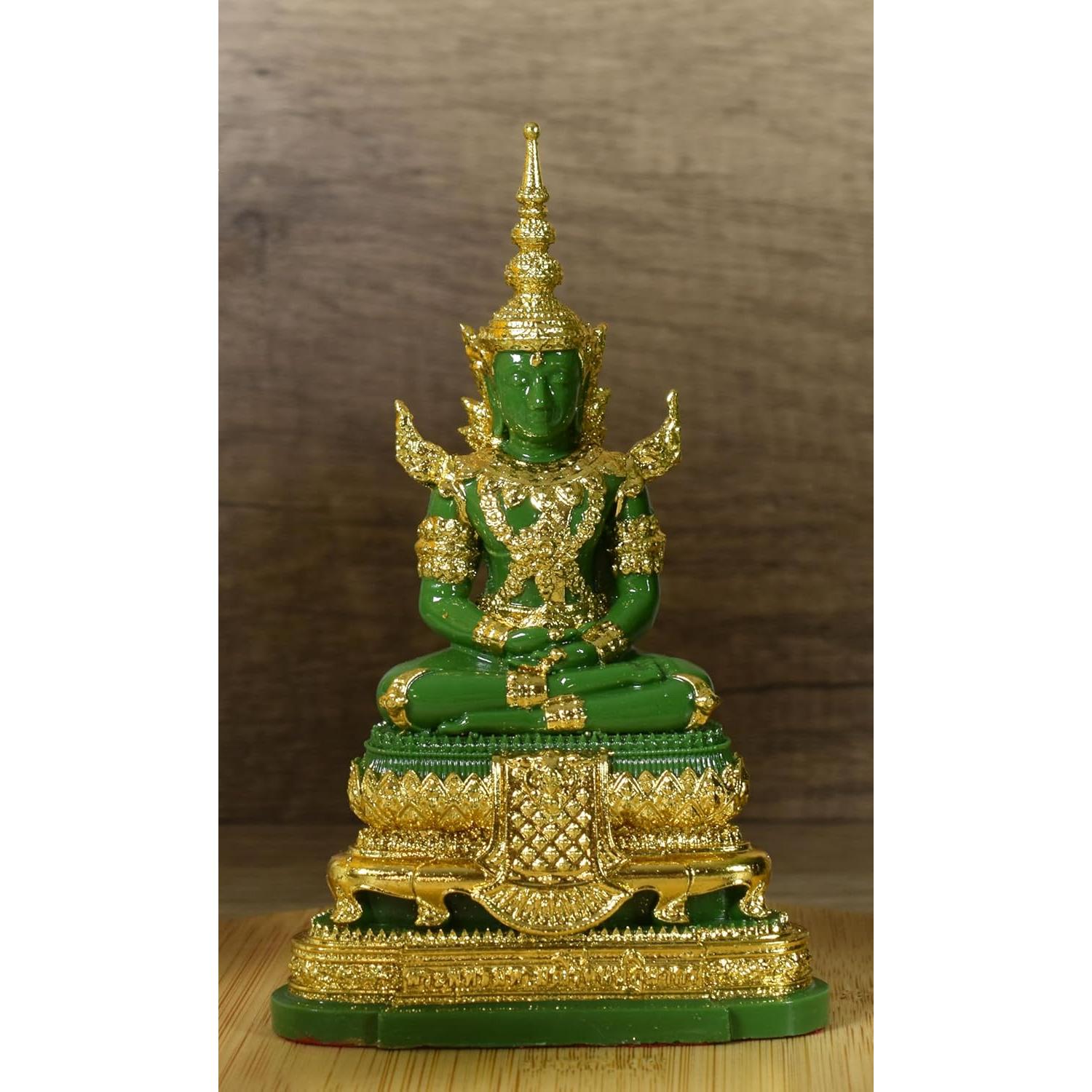 Estatua de Buda Tailandés BUDDHO de Jade 15.24 cm