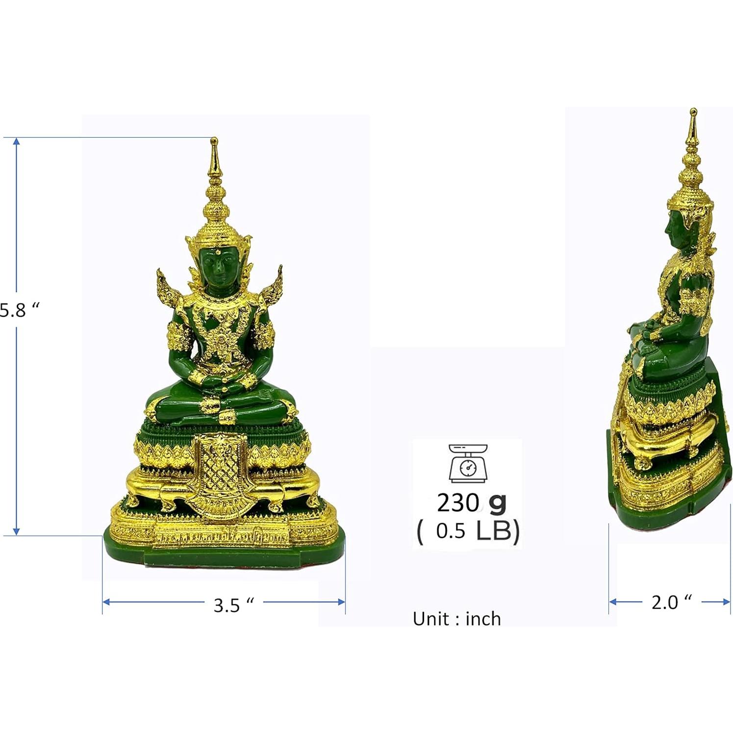 Estatua de Buda Tailandés BUDDHO de Jade 15.24 cm