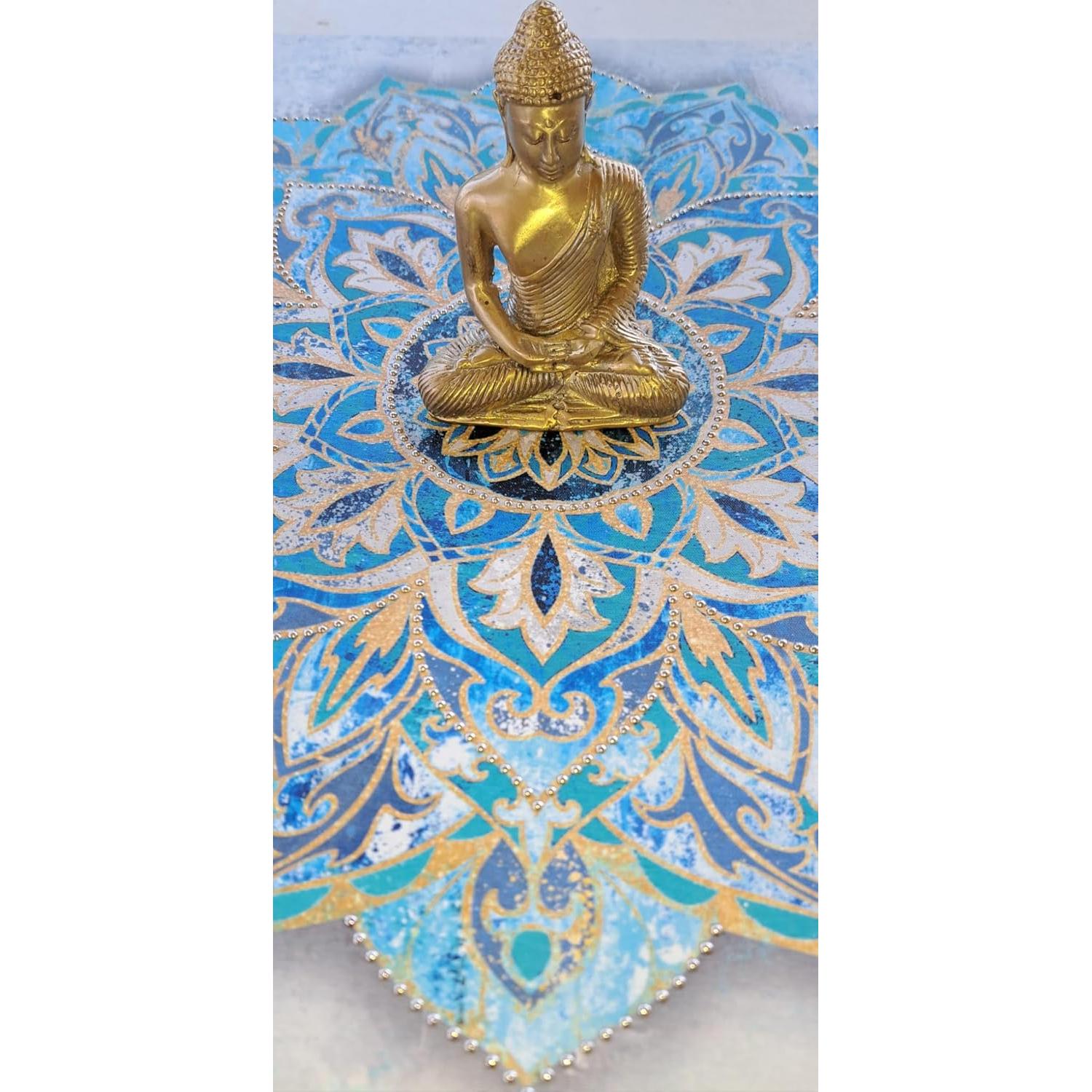 Estatua de Buda de Bronce Hecha a Mano - 13 cm Bali