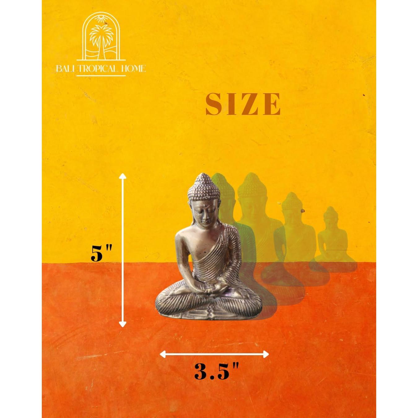 Estatua de Buda de Bronce Hecha a Mano - 13 cm Bali