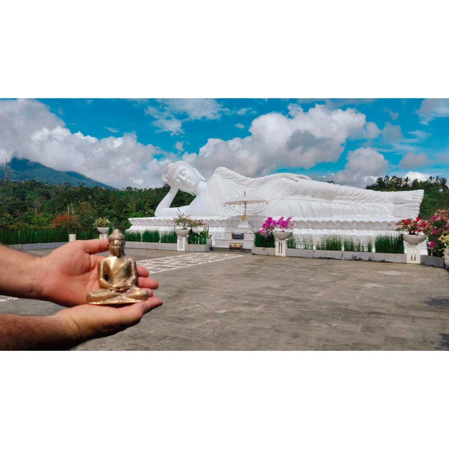 Estatua de Buda de Bronce Hecha a Mano - 13 cm Bali