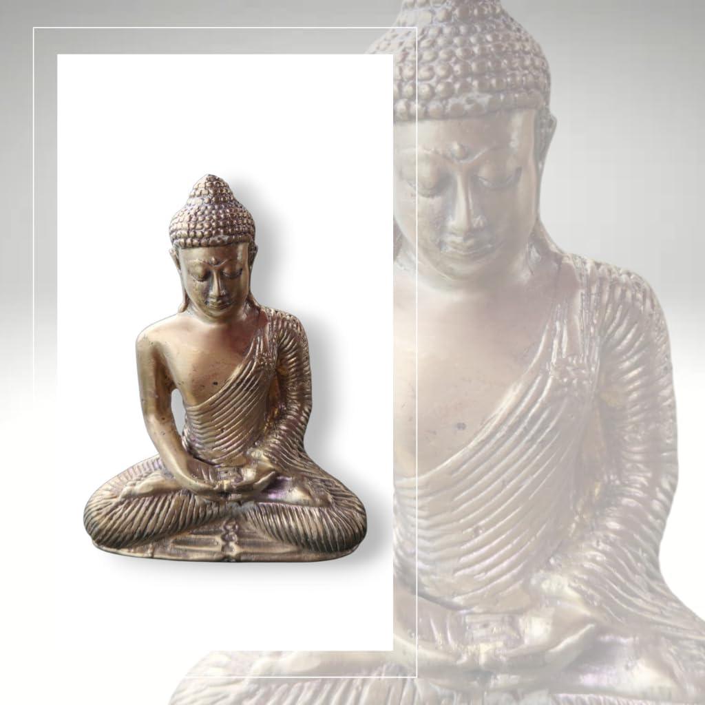 Estatua de Buda de Bronce Hecha a Mano - 13 cm Bali