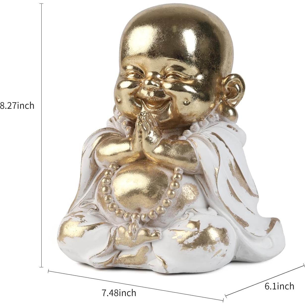 Estatua de Buda Maitreya Dorado 20.8 cm - Suoedd