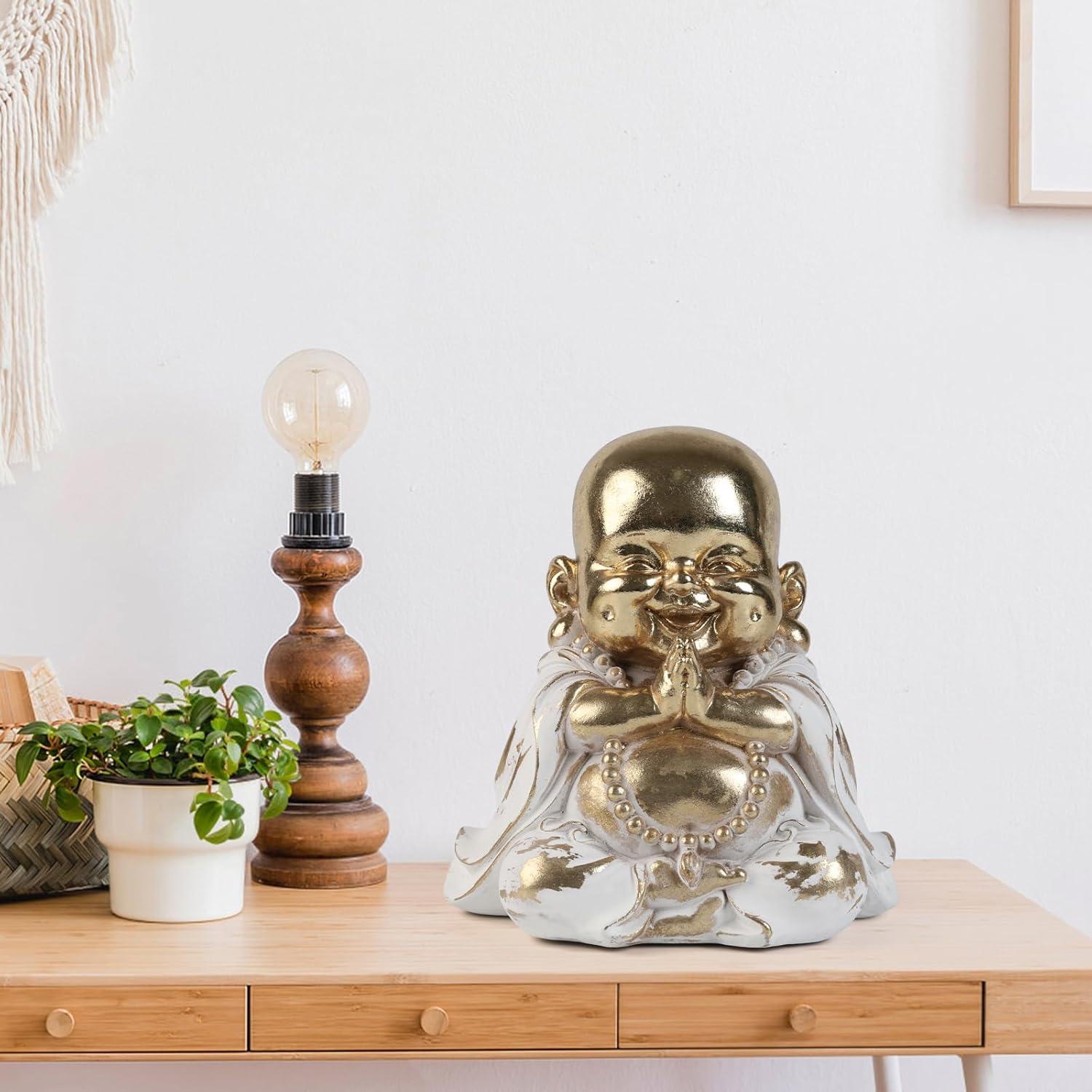 Estatua de Buda Maitreya Dorado 20.8 cm - Suoedd