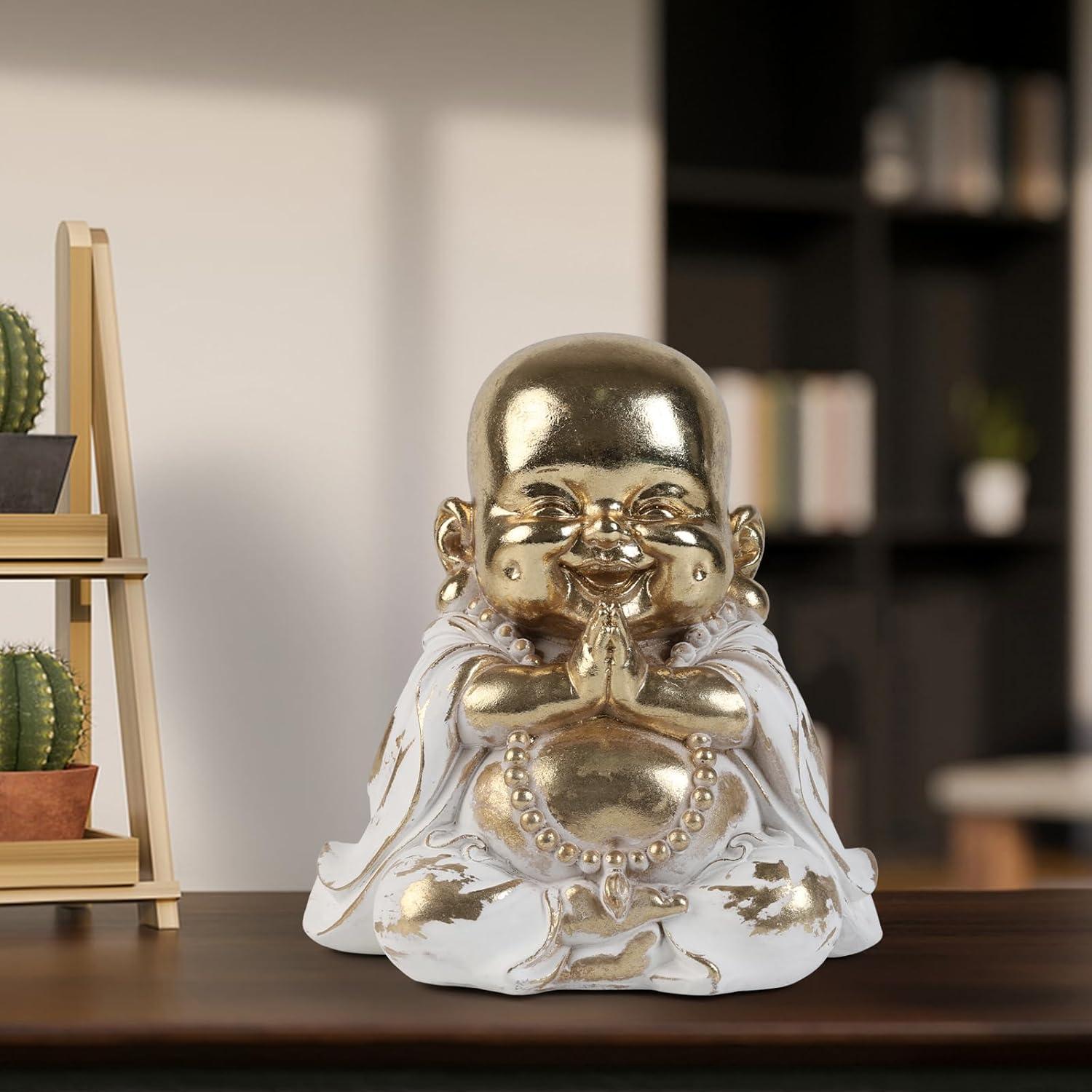 Estatua de Buda Maitreya Dorado 20.8 cm - Suoedd