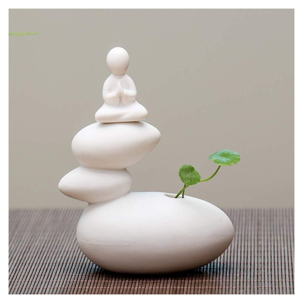 Jarrón Hidropónico Cerámica KJYHXX Buda Ovalado 11x10x6cm