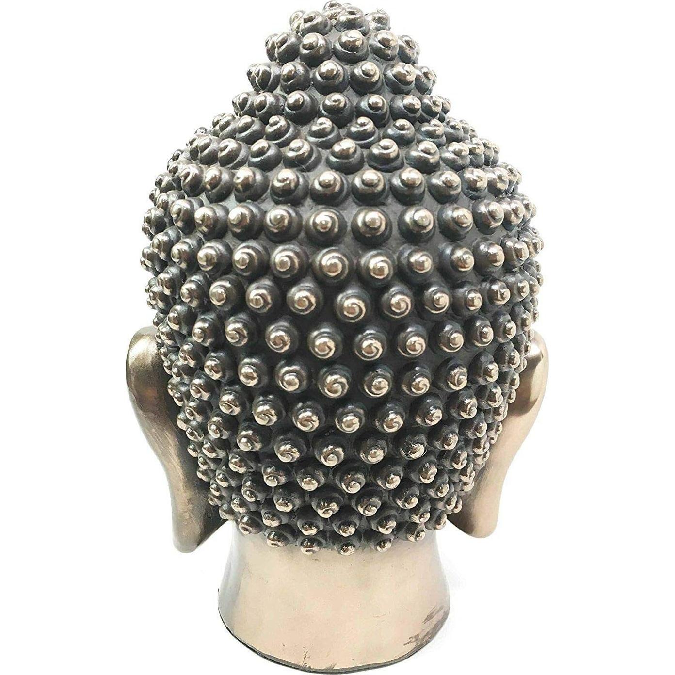 Estatua de Cabeza de Buda en Bronce PTC 10.8x11.4x16.5 cm