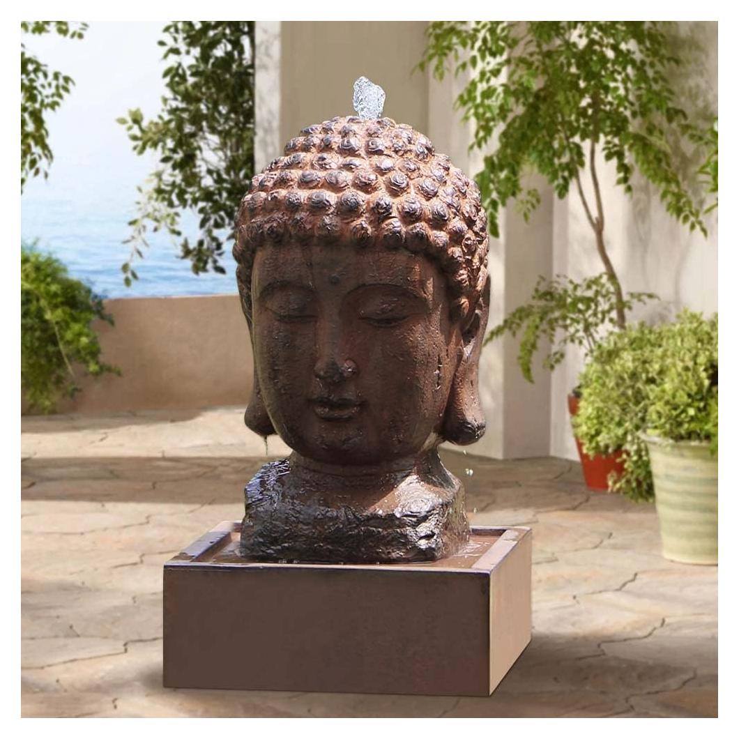 Fuente de Agua Buda Grande SAC 56 cm Fibra de Vidrio LED