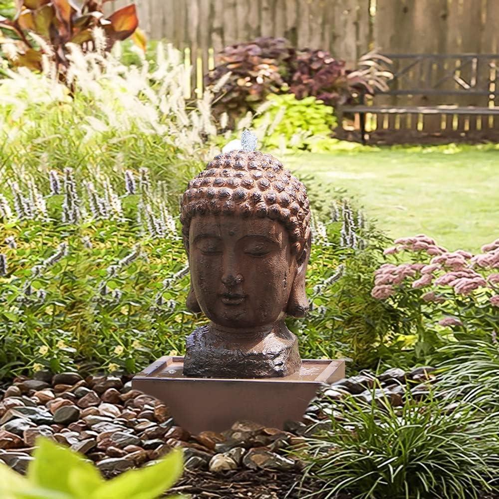Fuente de Agua Buda Grande SAC 56 cm Fibra de Vidrio LED