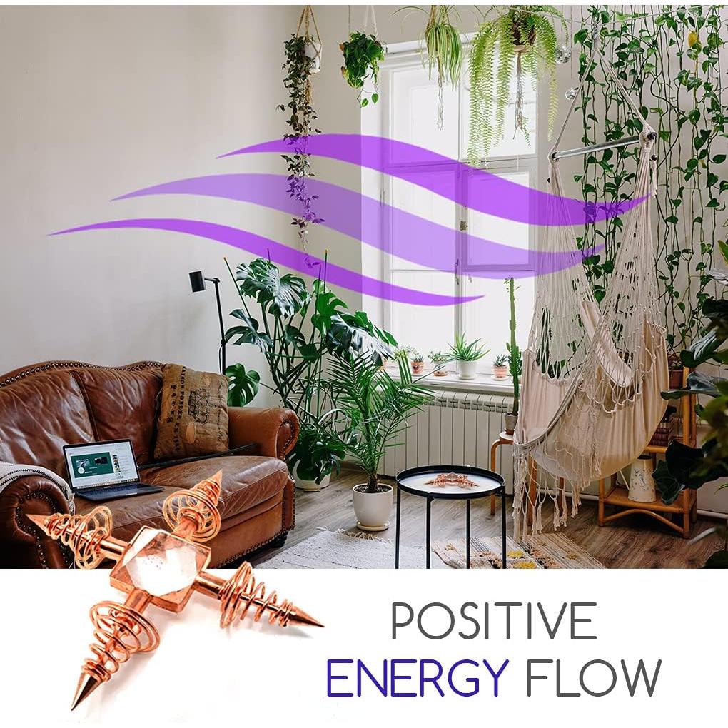 Generador de Energía Espiritual Cobre con Pirámide de Cuarzo