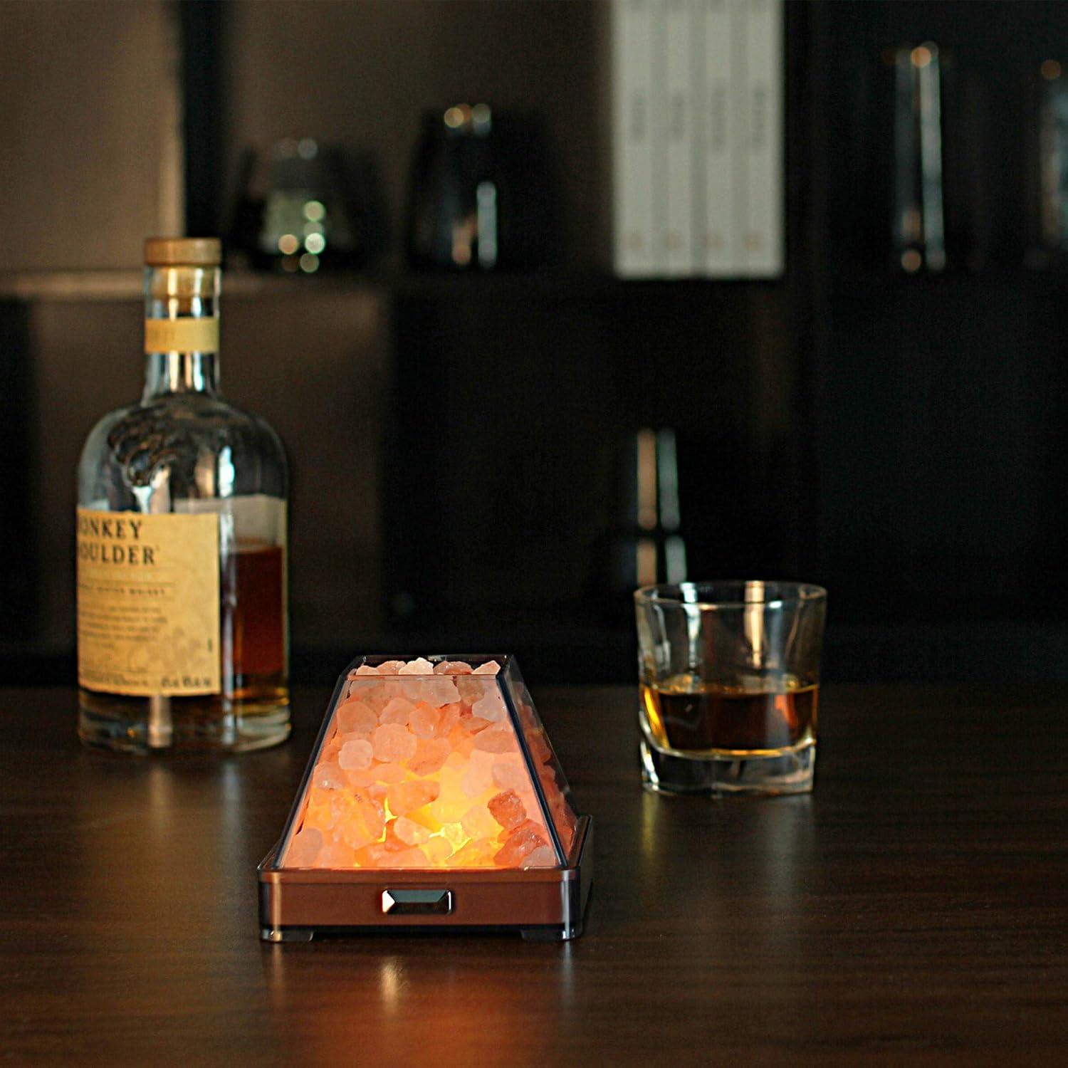 Lámpara de Sal del Himalaya HISUNY Táctil LED Rosa USB 5W