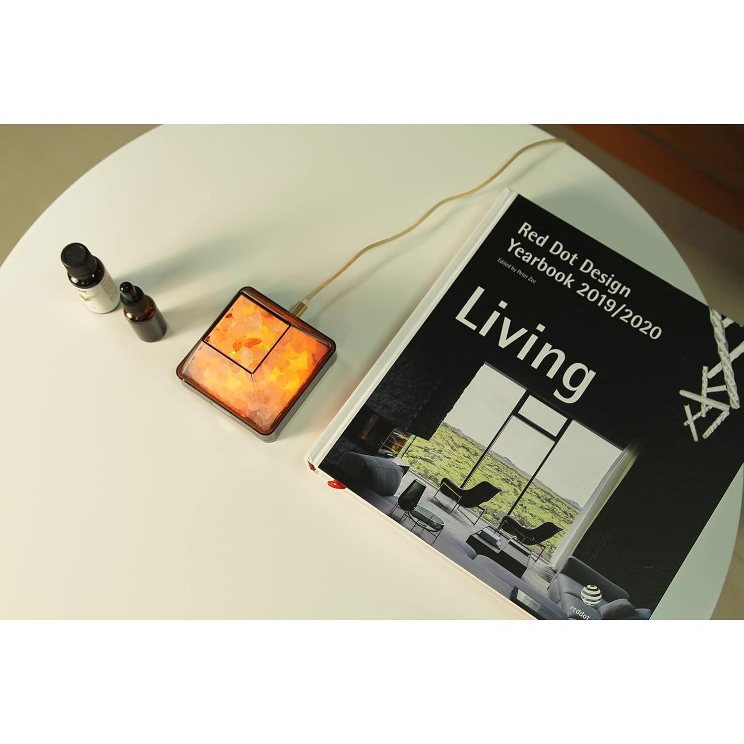 Lámpara de Sal del Himalaya HISUNY Táctil LED Rosa USB 5W