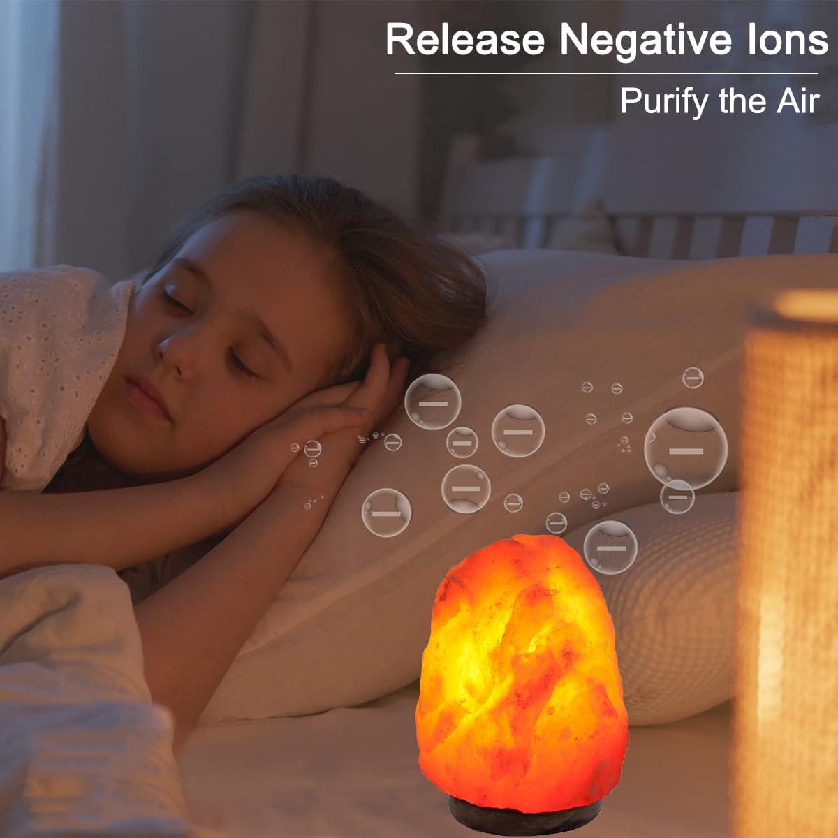 Lámpara de Sal del Himalaya FANHAO Multicolor 100% Natural