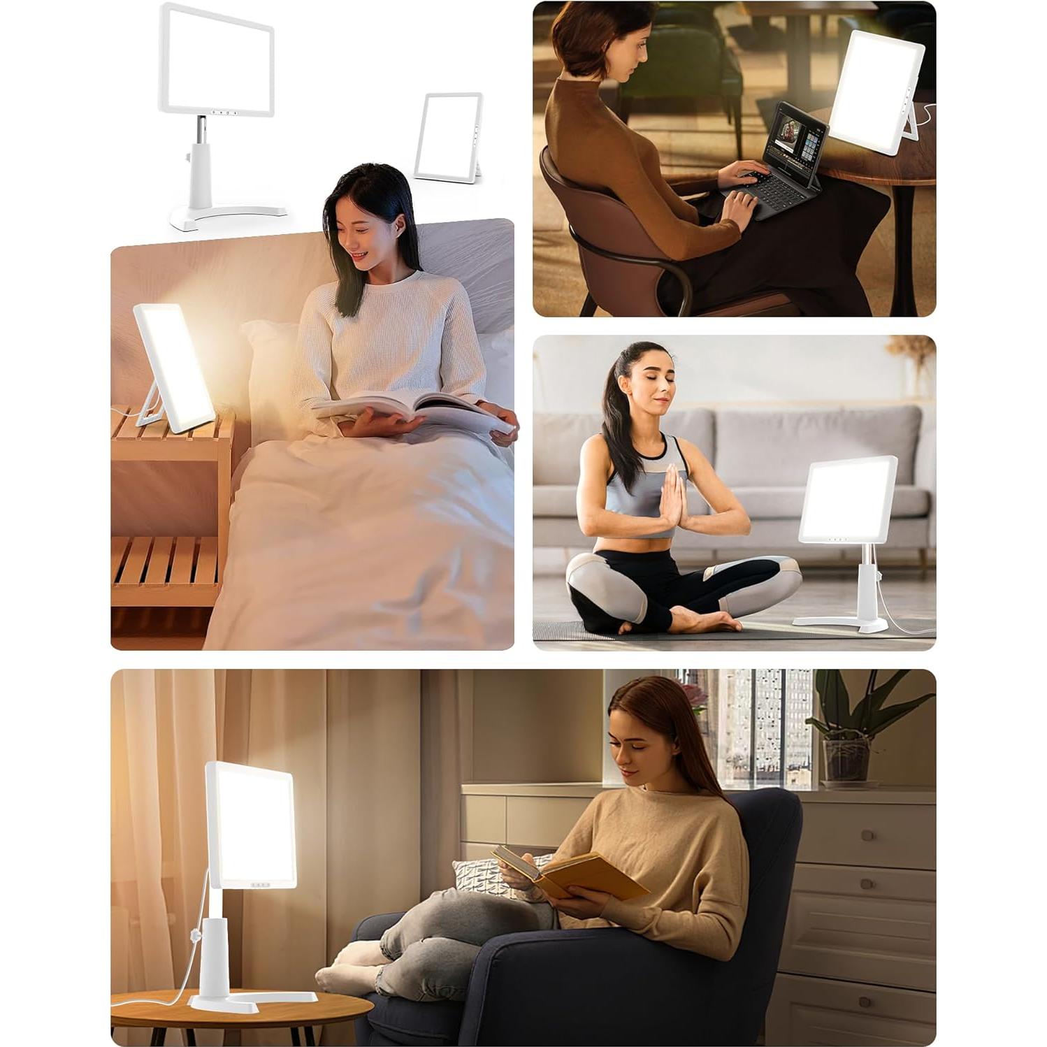 Lámpara de Terapia de Luz LED TroupePal 12000 Lux 3 en 1