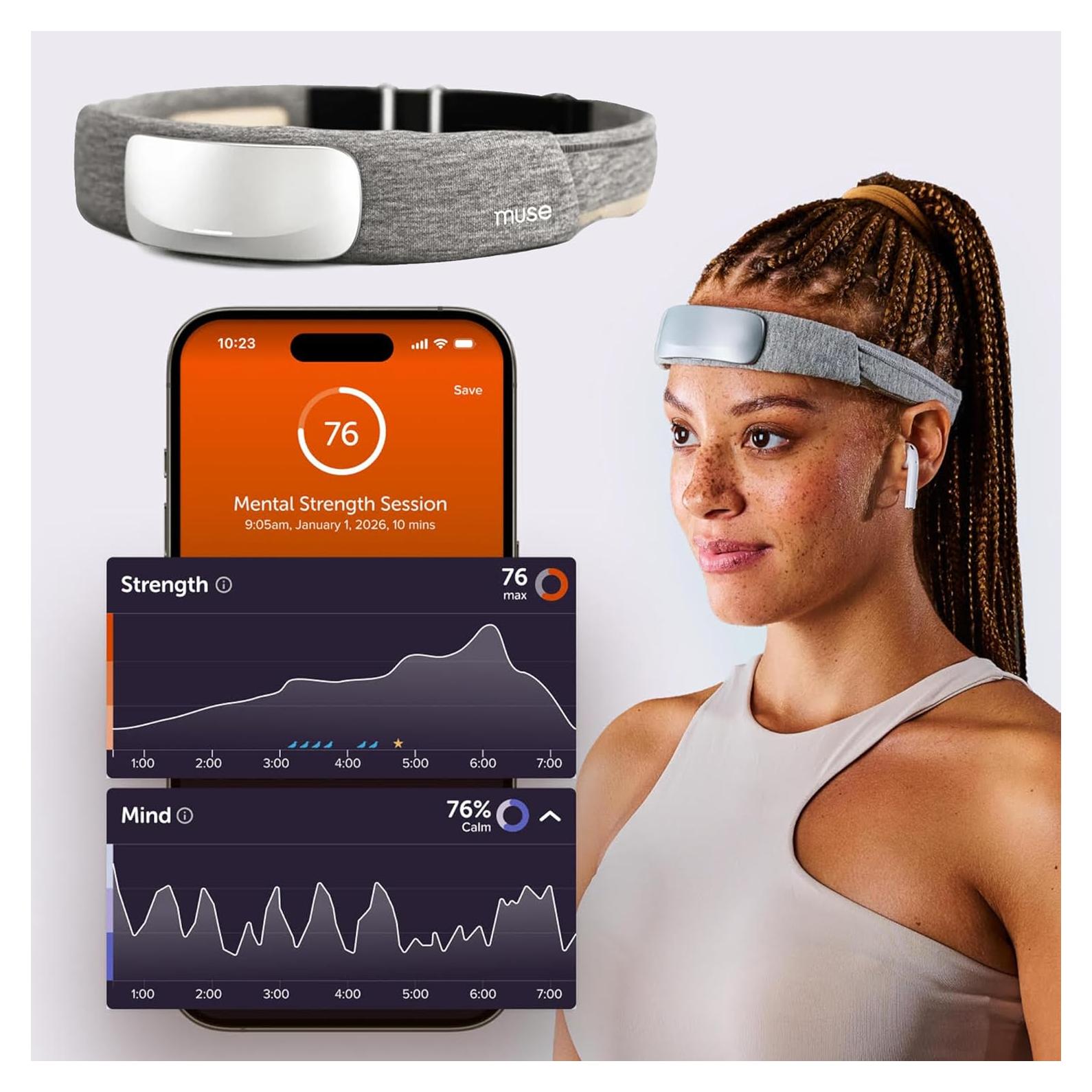 Banda de Cabeza Muse S Athena - Neurofeedback y Meditación - Gris Claro