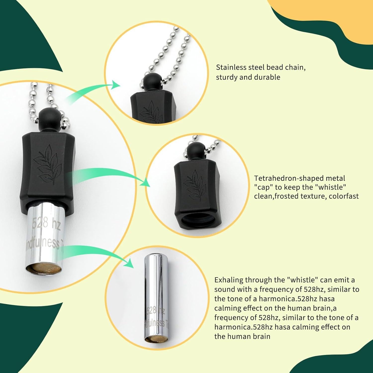 Collar de Meditación 528 Hz MIKUHOT Alivio de Estrés y Ansiedad