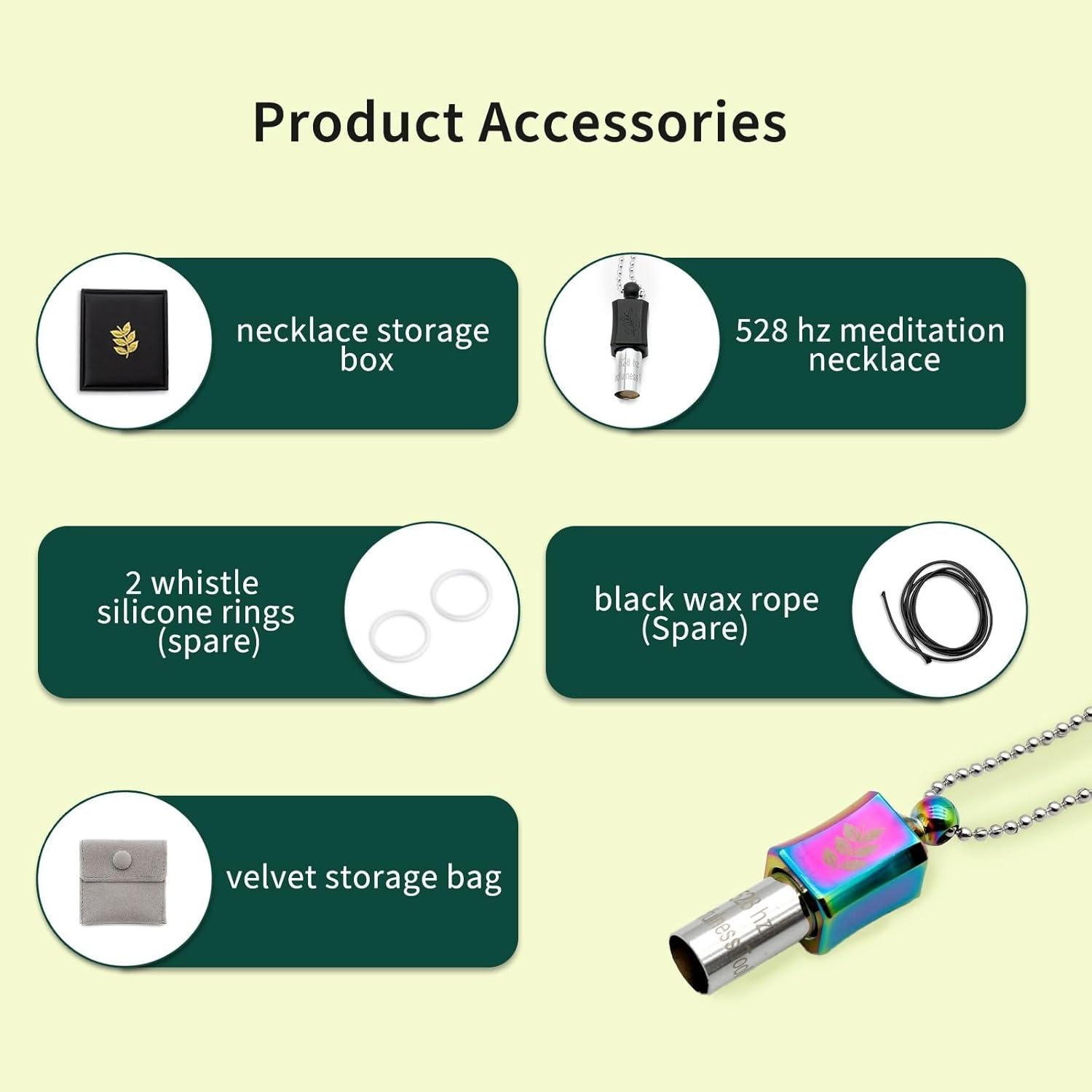 Collar de Meditación 528 Hz MIKUHOT Alivio de Estrés y Ansiedad