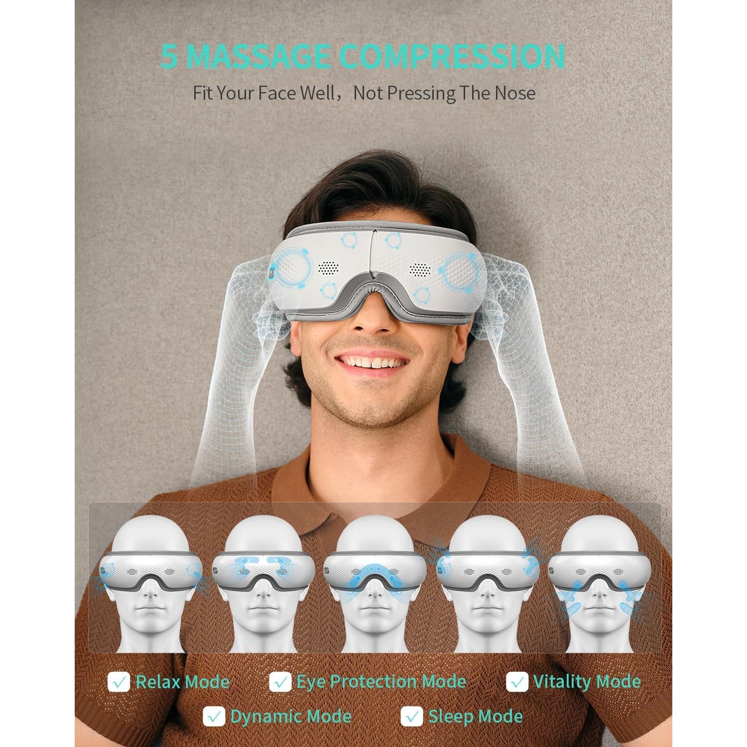 Masajeador de Ojos SKG ES300 con Calor y Música, Plegable