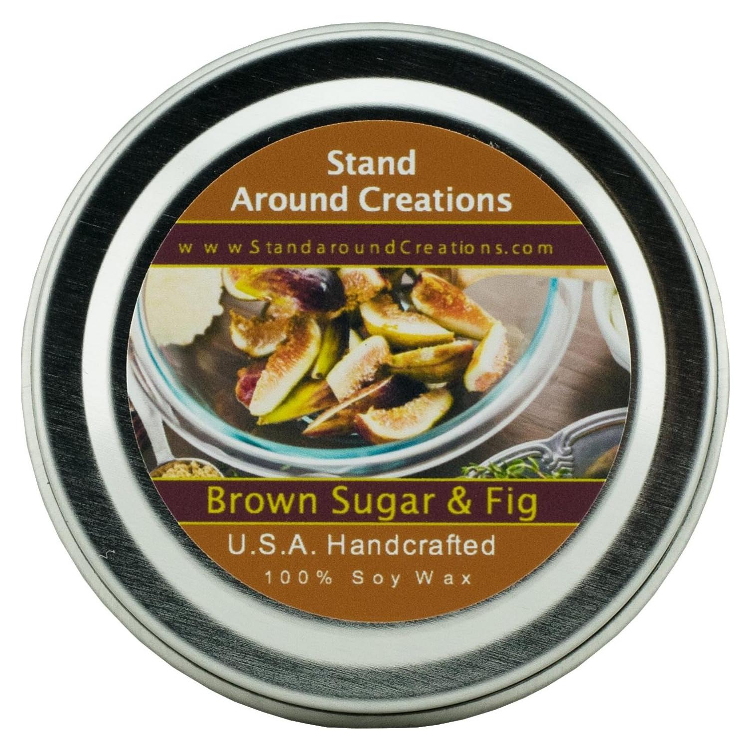 Vela Aromática de Cera de Soja Stand Around Creations 56.7g - Azúcar Moreno y Higo