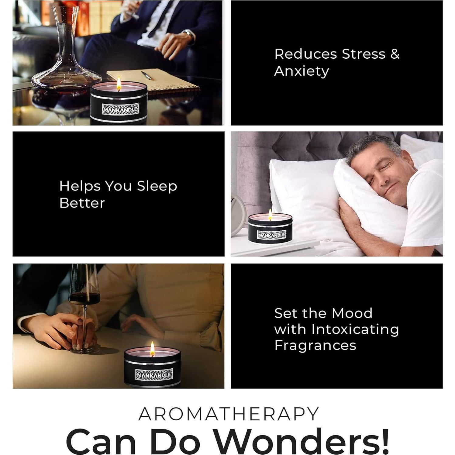 Set de 6 Velas Aromáticas Majestic Zen para Hombres - Cera de Soja