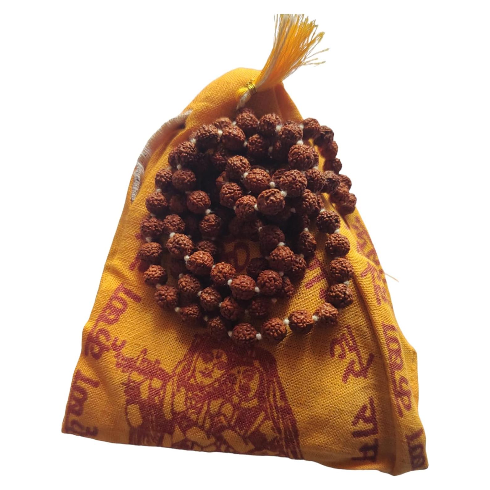 Mala de Rudraksha 10 mm BHAVICREATION con bolsa de japa