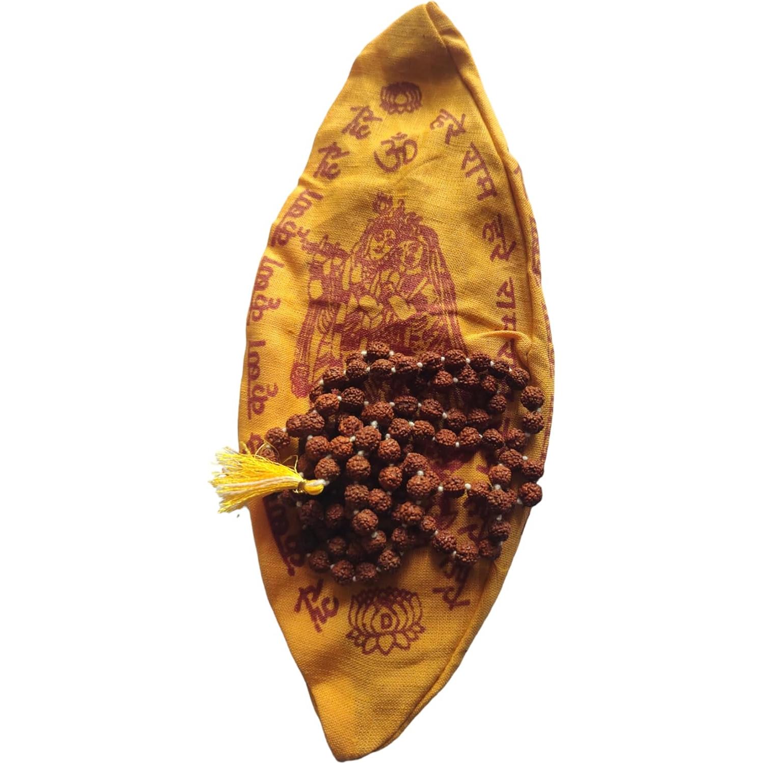 Mala de Rudraksha 10 mm BHAVICREATION con bolsa de japa