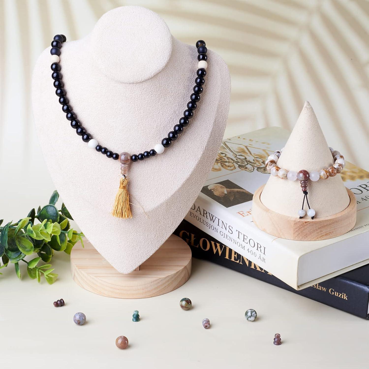 Perlas Guru de Ágata India Craftdady 10 Juegos 16.5-18mm