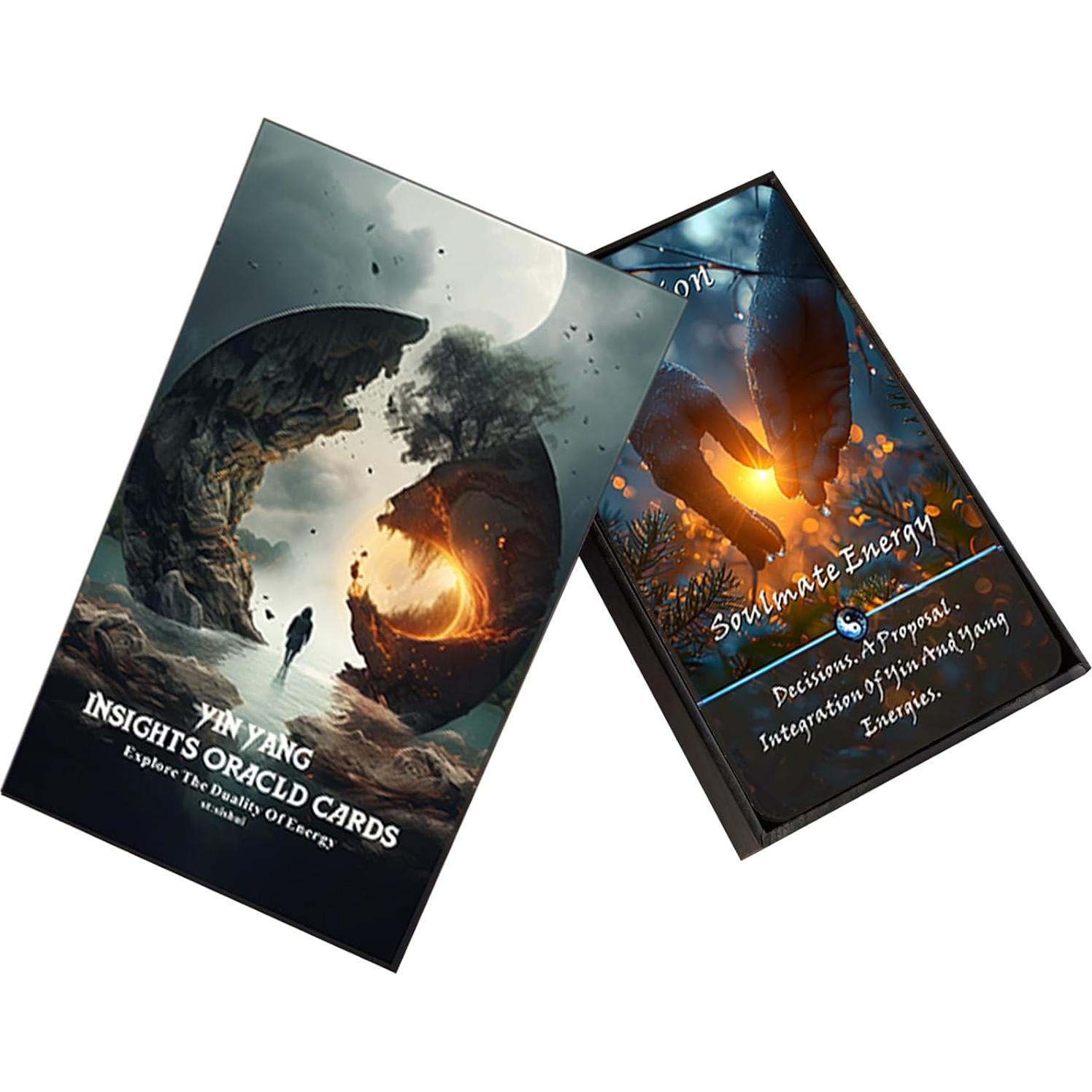 Juego de Cartas Oráculo Yin Yang Pailing - 68 Cartas para Guía Espiritual
