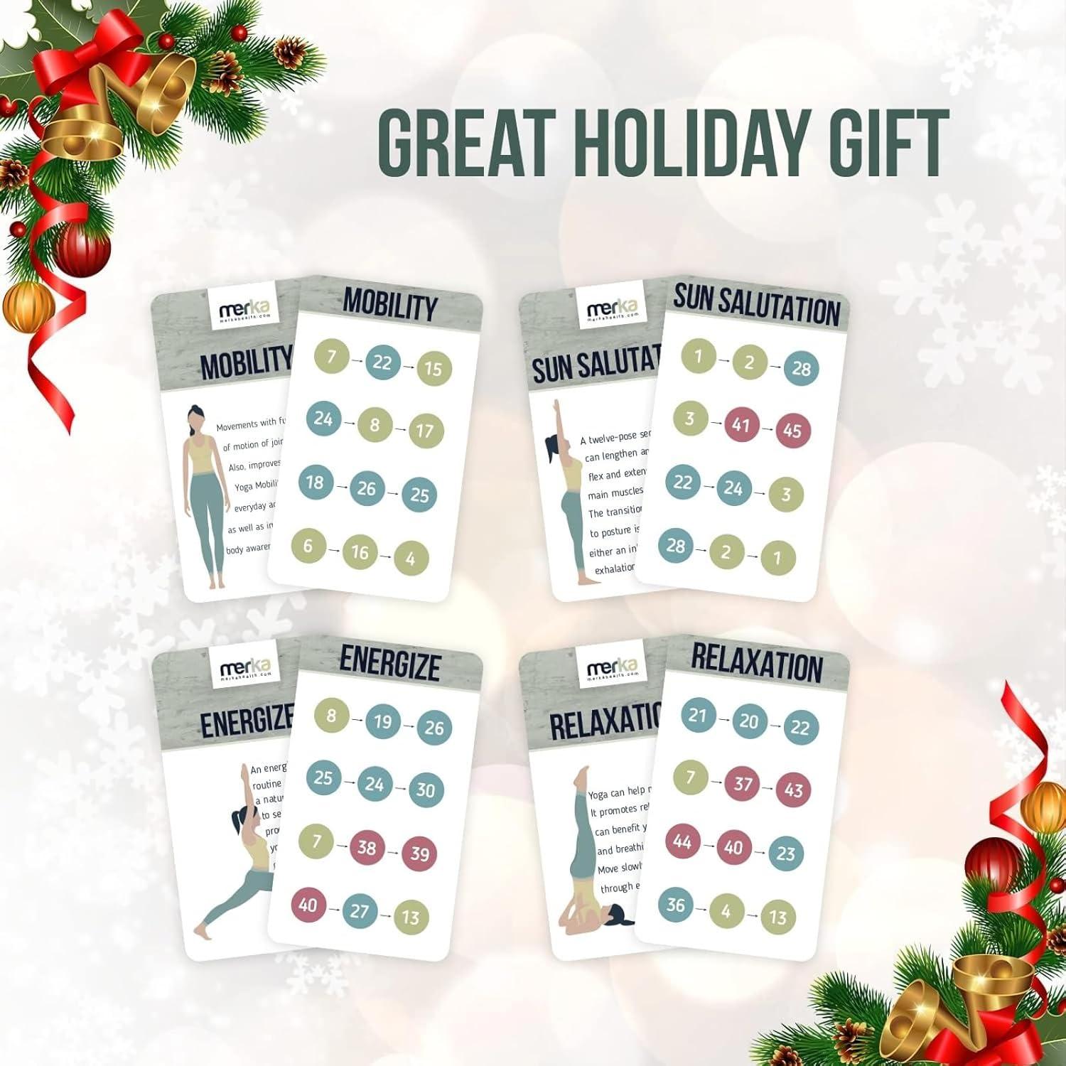 Baraja de Tarjetas de Yoga Merka - 50 Posturas en Sánscrito
