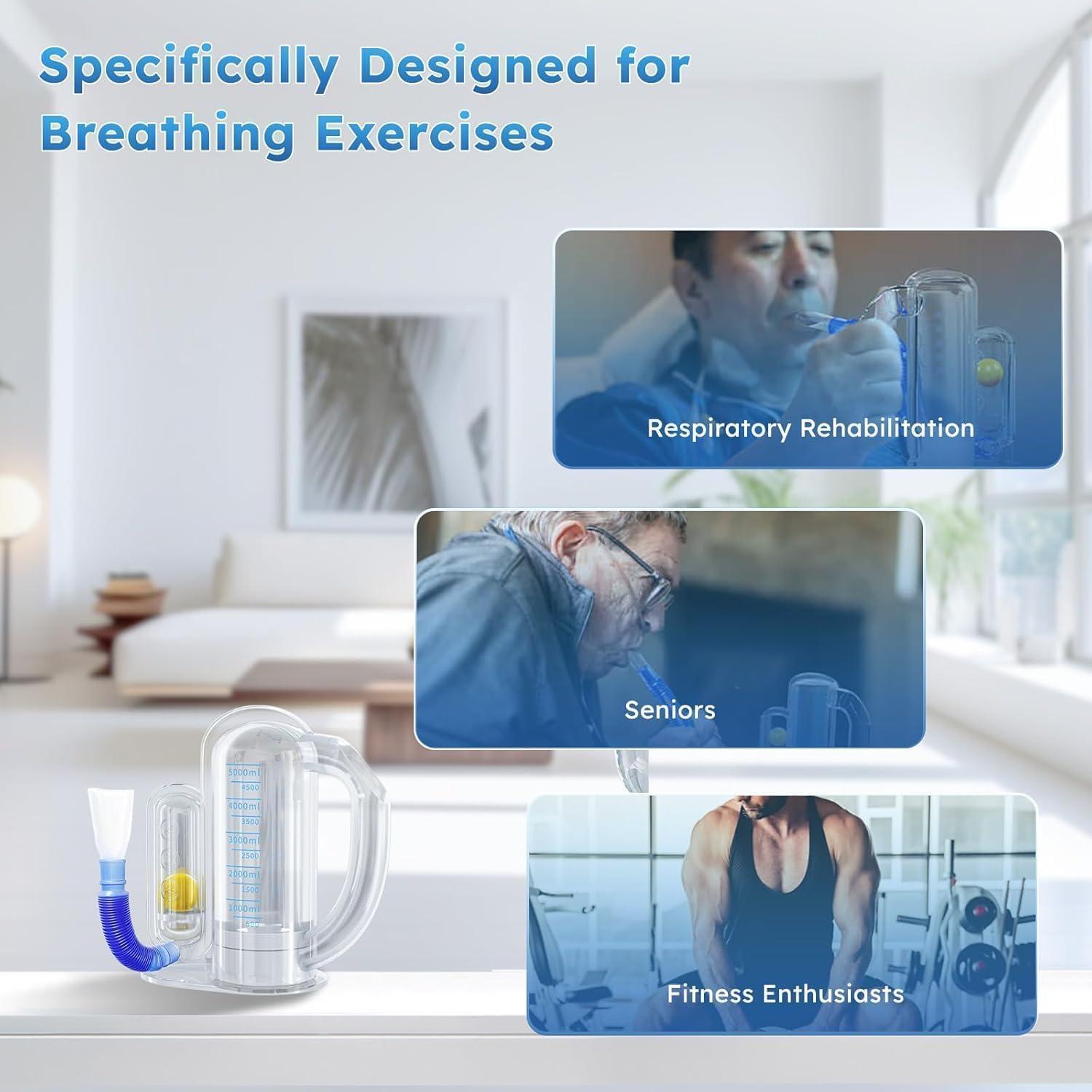 Espirometro de Incentivo Aimery - Entrenador de Respiración