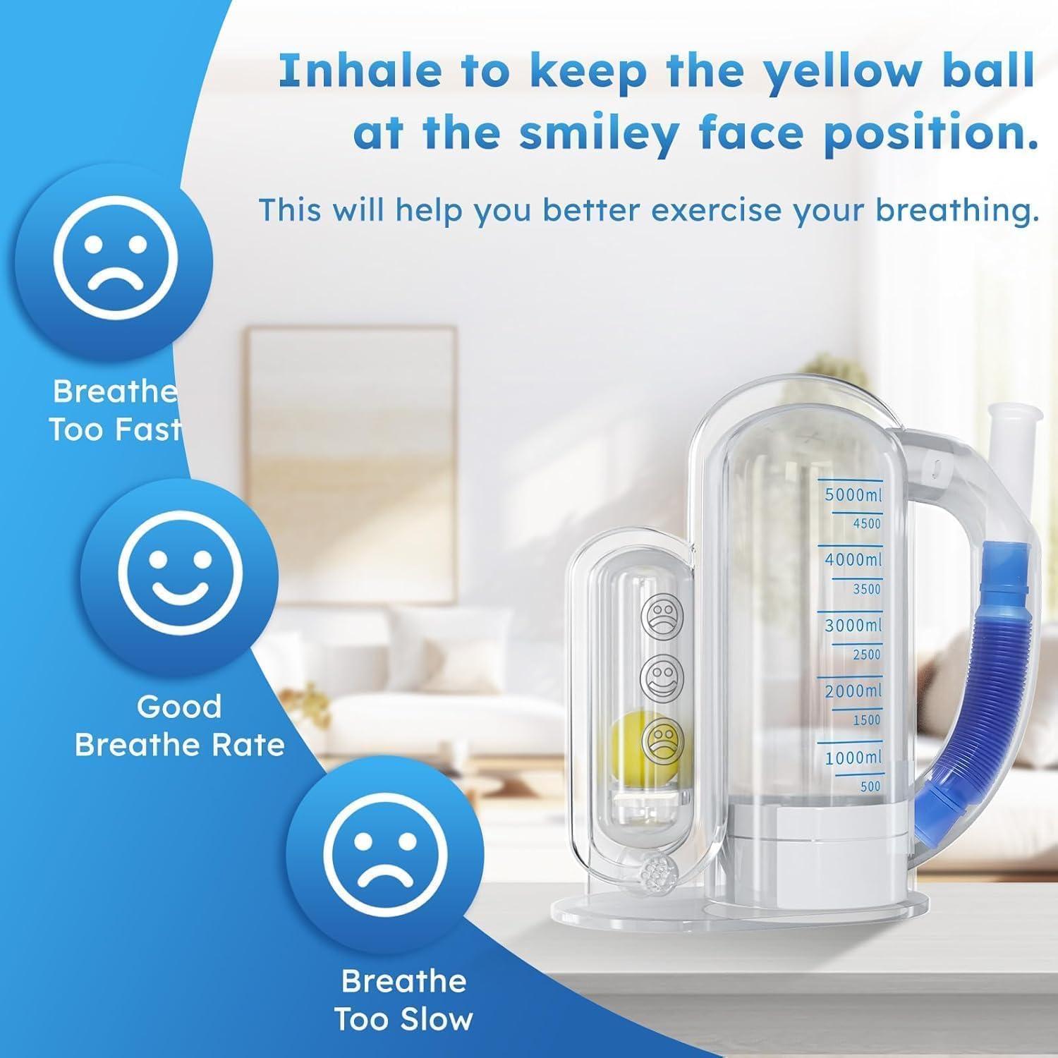 Espirometro de Incentivo Aimery - Entrenador de Respiración