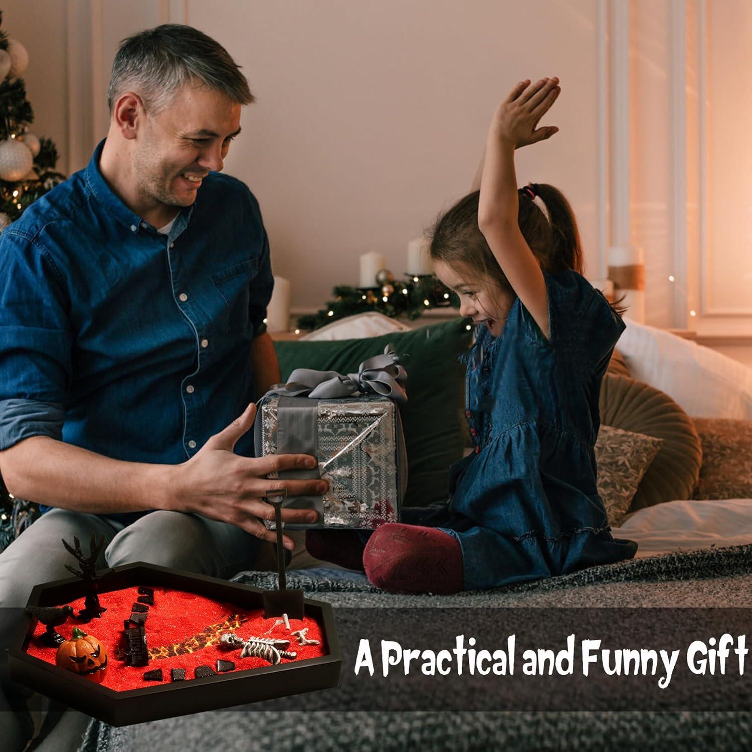 Jardín Zen Ataúd Melonva 22.86x17.78cm Decoración Halloween