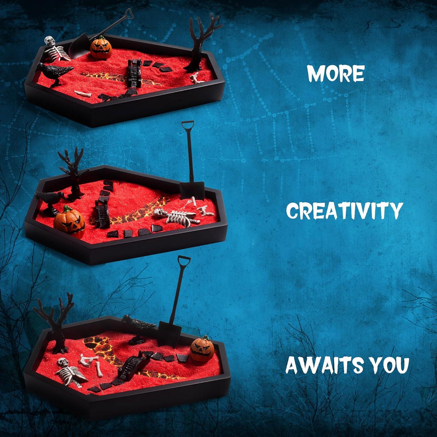 Jardín Zen Ataúd Melonva 22.86x17.78cm Decoración Halloween