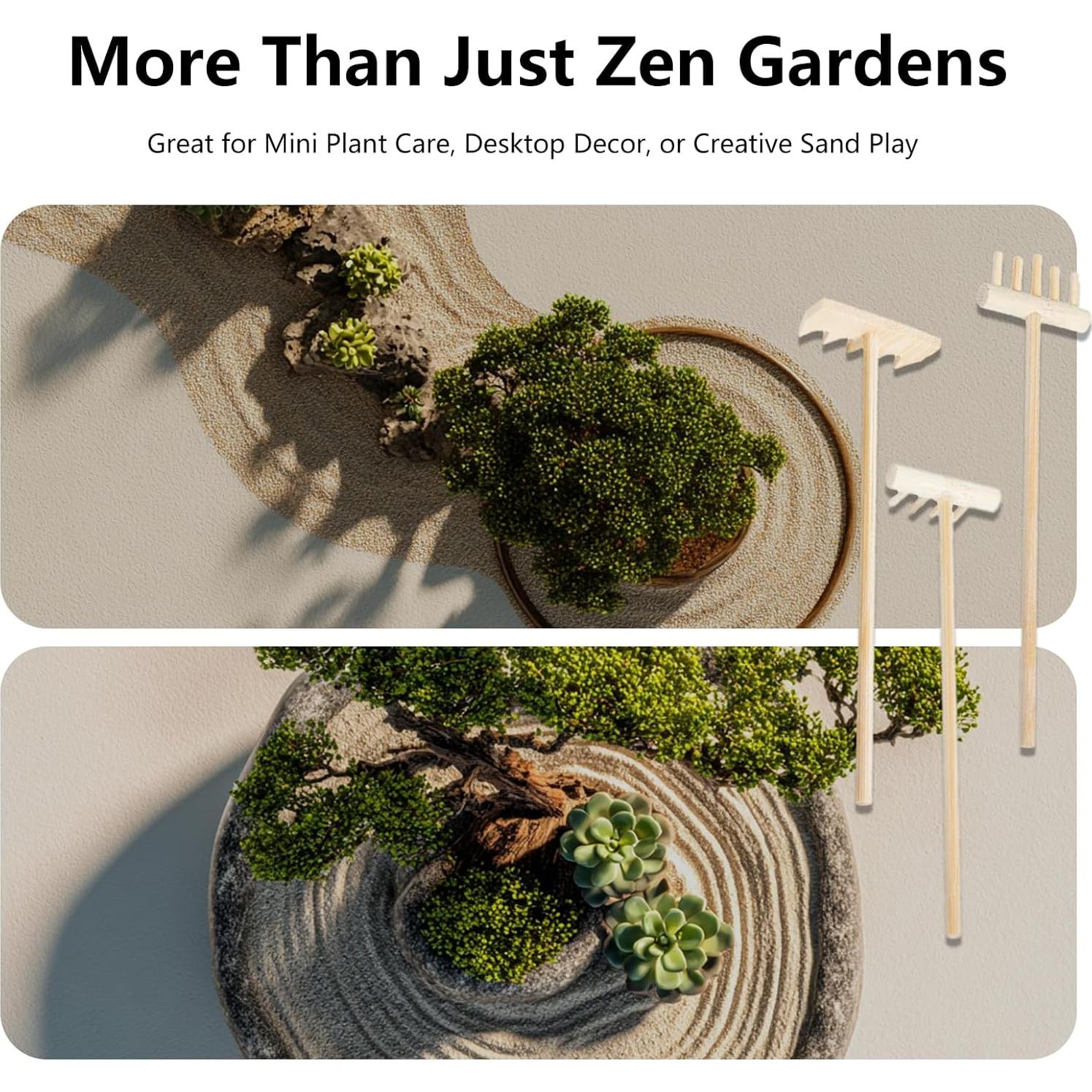 5 Herramientas de Rastrillo de Jardín Zen YAFIYGI Miniatura