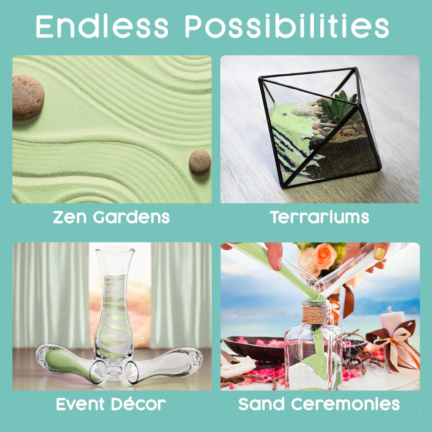 Arena de Unión Brillante Plateada Sandsational 22oz - Decoración