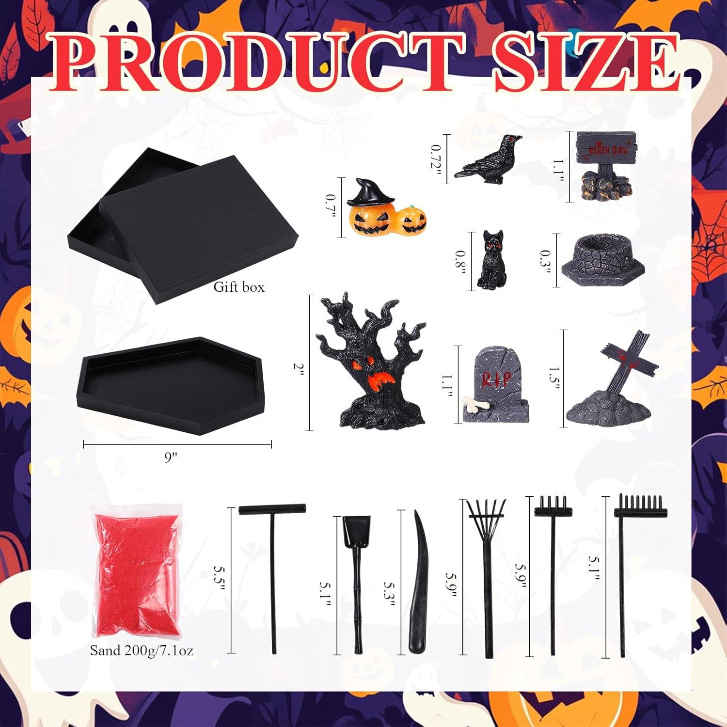 Kit de Jardín Zen de Halloween WinnerWhy con Bandeja de Ataúd